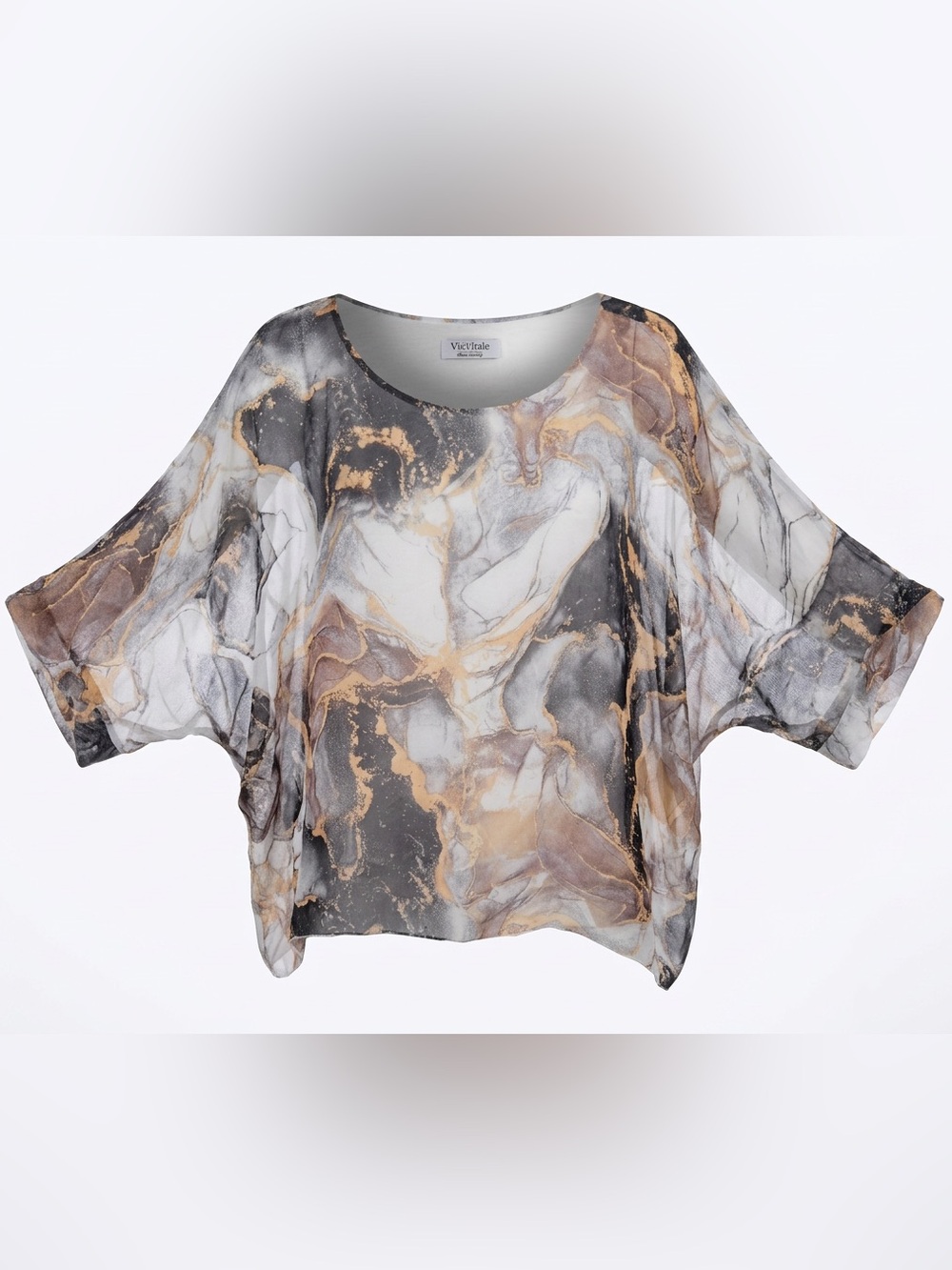Oversized silk top
